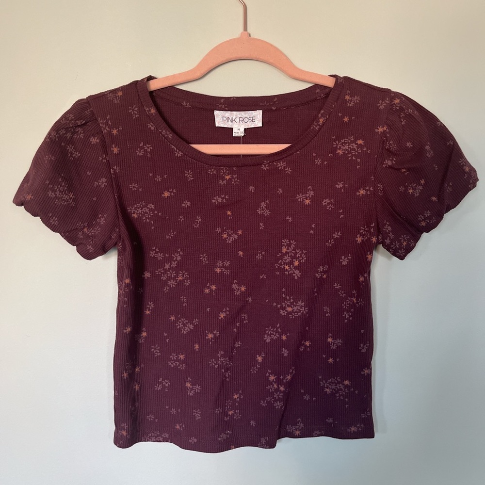 Purple Floral Crop-Top!